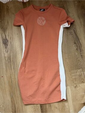 Nike Rust Orange and White Bodycon Dress